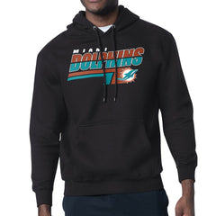Miami Dolphins Starter Logo Push Graphic Hoodie - Black Hoodies