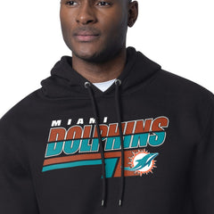 Miami Dolphins Starter Logo Push Graphic Hoodie - Black Hoodies
