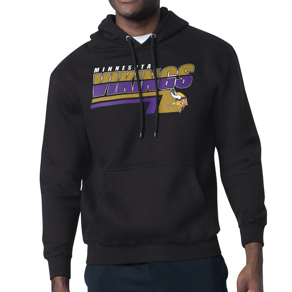 Minnesota Vikings Starter Logo Push Graphic Hoodie - Black Hoodies