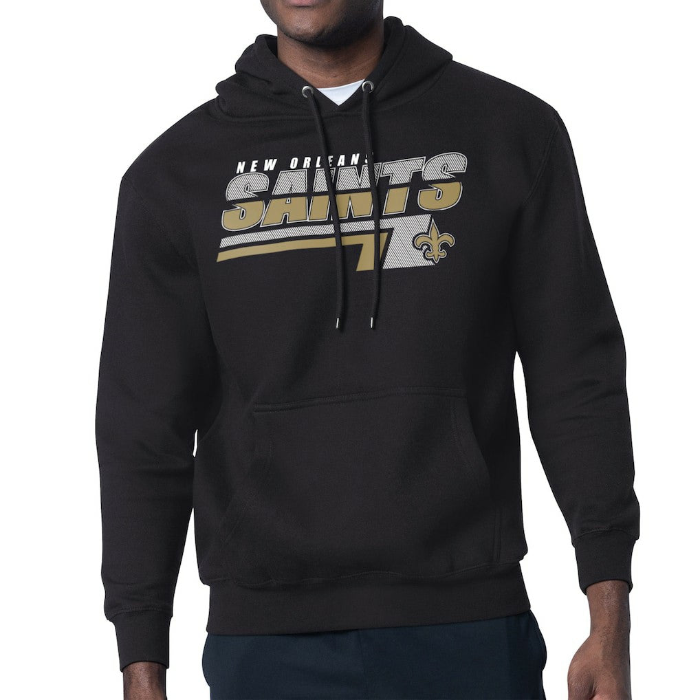 New Orleans Saints Starter Logo Push Graphic Hoodie - Black Hoodies