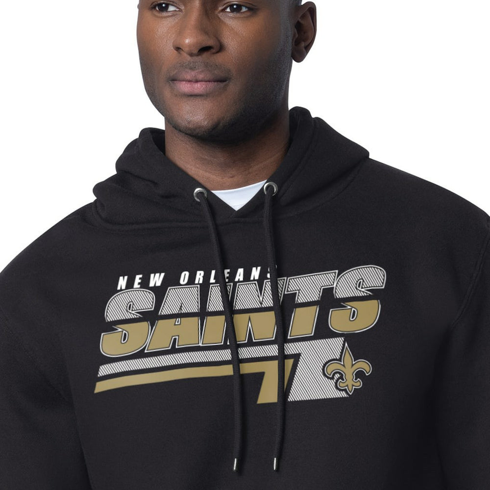 New Orleans Saints Starter Logo Push Graphic Hoodie - Black Hoodies