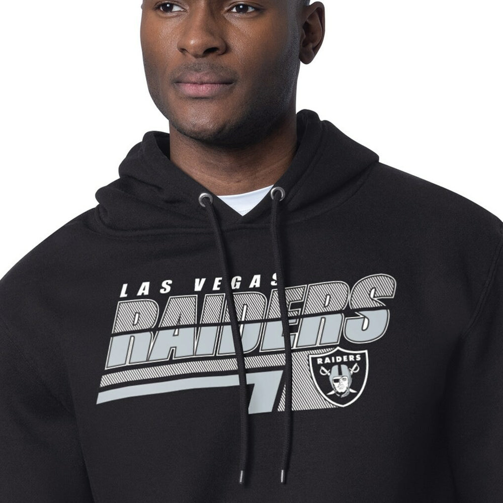 Las Vegas Raiders Starter Logo Push Graphic Hoodie - Black Hoodies