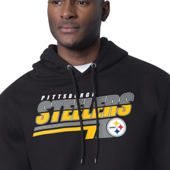Pittsburgh Steelers Starter Logo Push Graphic Hoodie - Black Hoodies