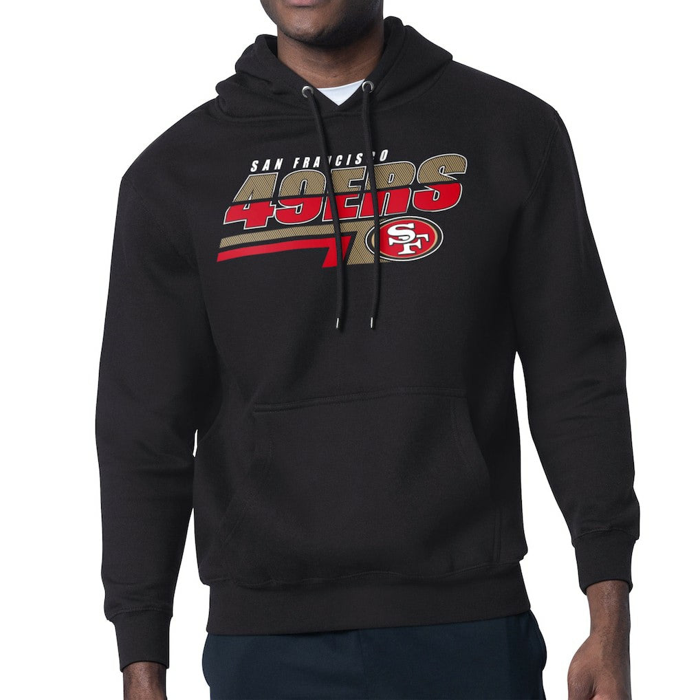 San Francisco 49ers Starter Logo Push Graphic Hoodie - Black Hoodies