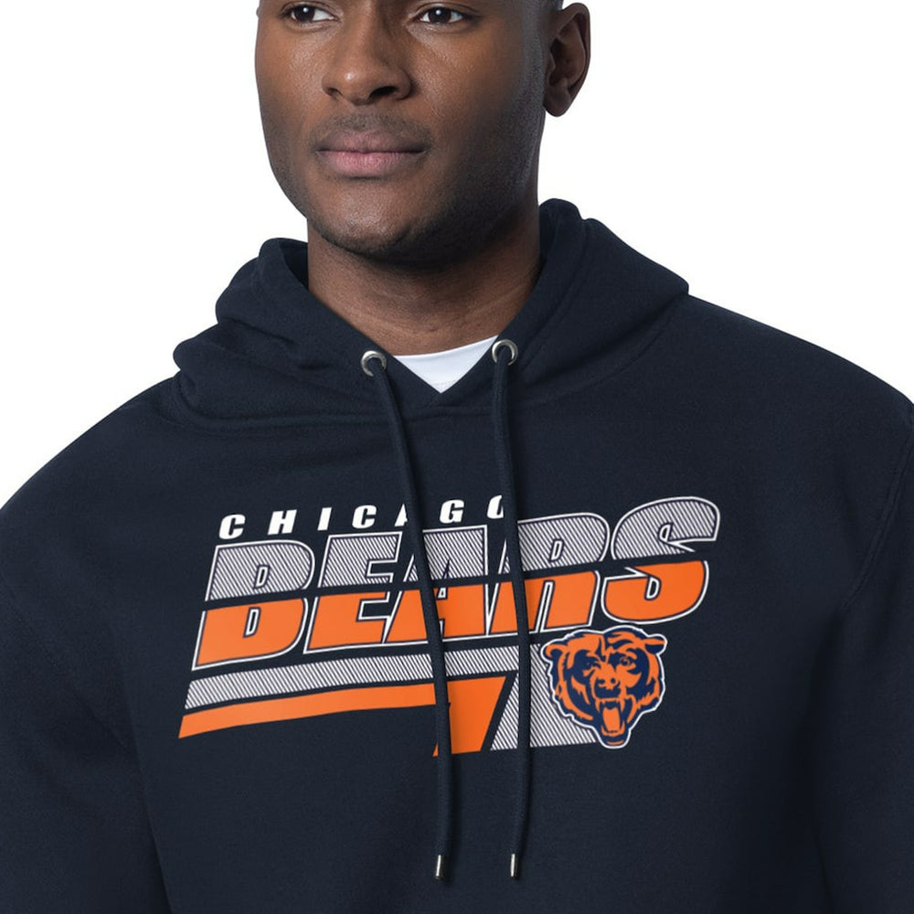 Chicago Bears Starter Logo Push Graphic Hoodie - Navy Hoodies
