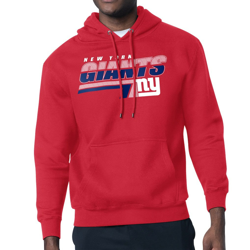 New York Giants Starter Logo Push Graphic Hoodie - Red Hoodies