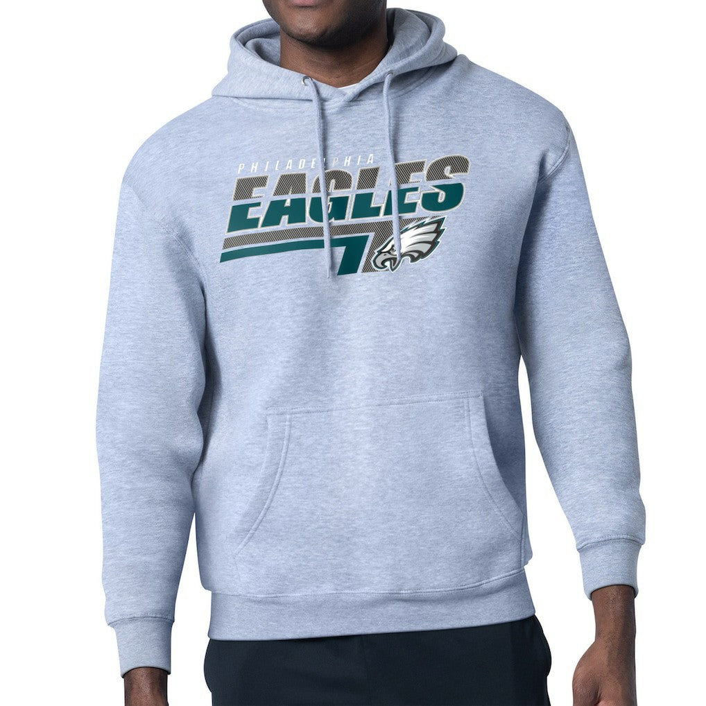 Philadelphia Eagles Starter Logo Push Graphic Hoodie - Heather Gray Hoodies