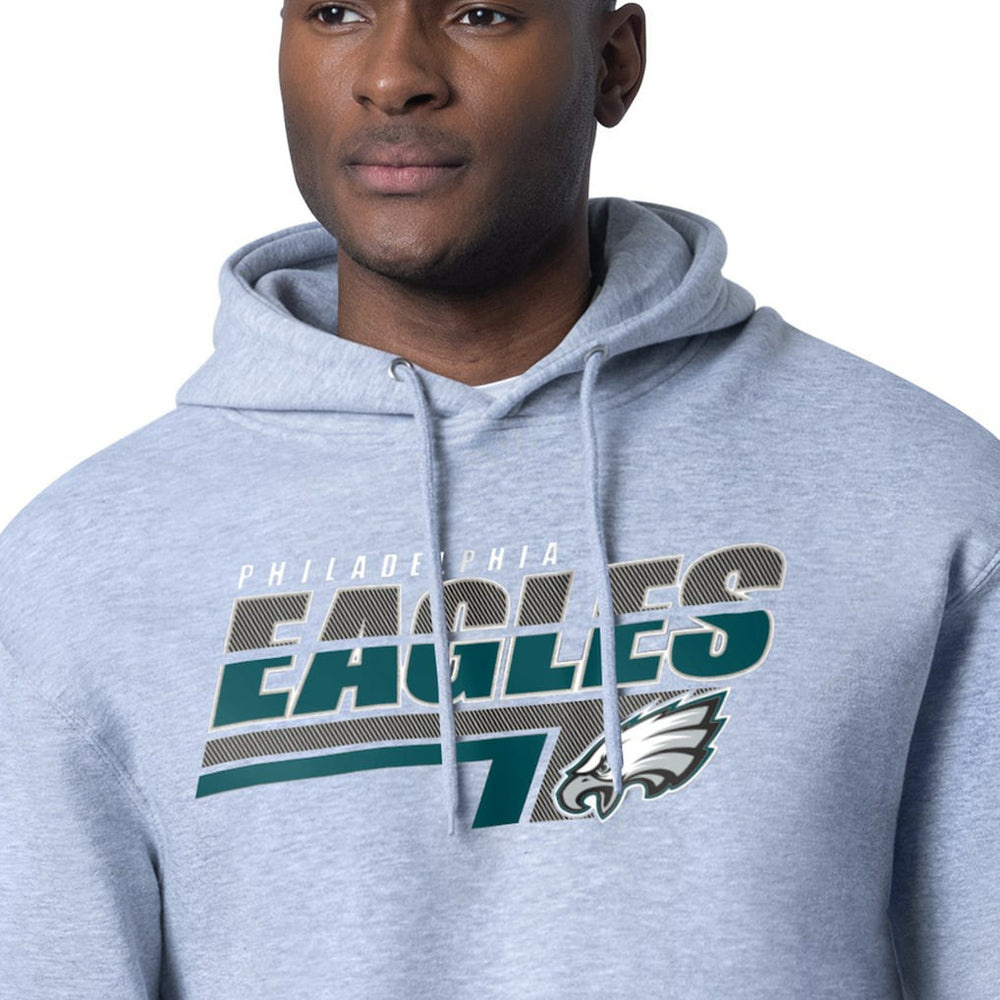 Philadelphia Eagles Starter Logo Push Graphic Hoodie - Heather Gray Hoodies