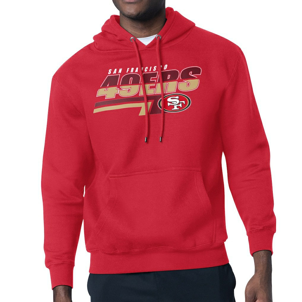 San Francisco 49ers Starter Logo Push Graphic Hoodie - Scarlet Hoodies