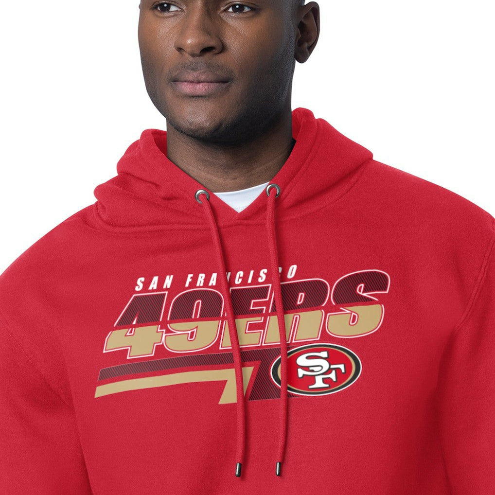 San Francisco 49ers Starter Logo Push Graphic Hoodie - Scarlet Hoodies