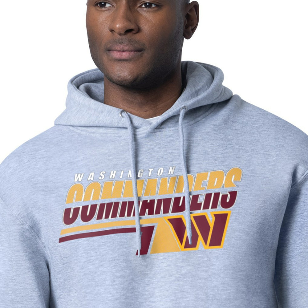 Washington Commanders Starter Logo Push Graphic Hoodie - Heather Gray Hoodies