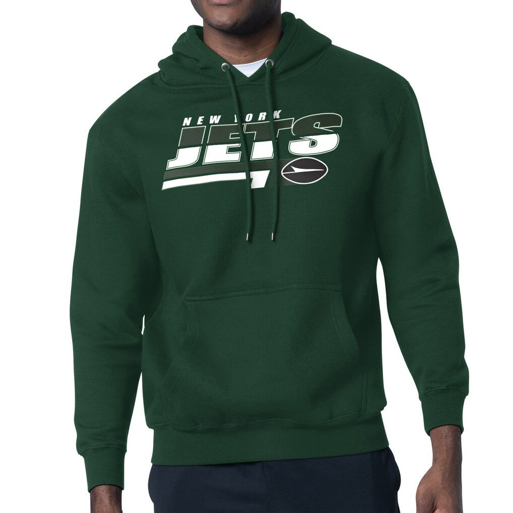 New York Jets Starter Logo Push Graphic Hoodie - Green Hoodies