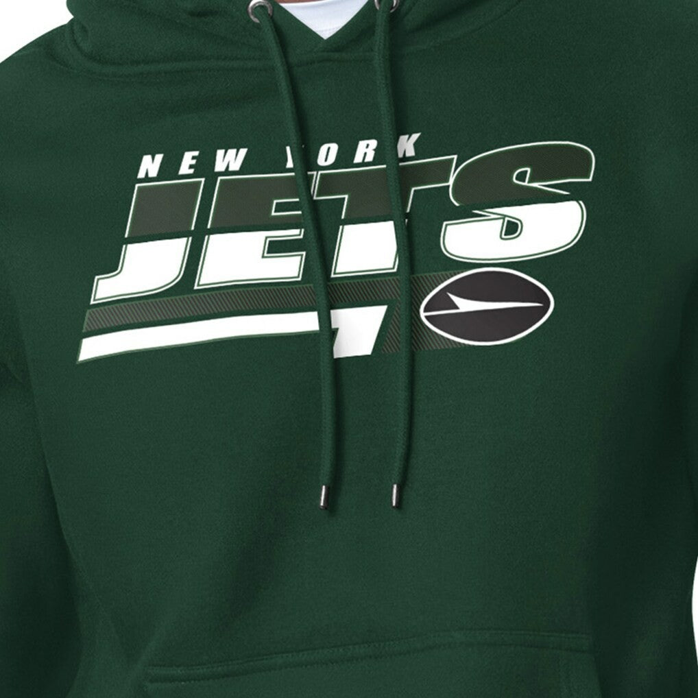 New York Jets Starter Logo Push Graphic Hoodie - Green Hoodies