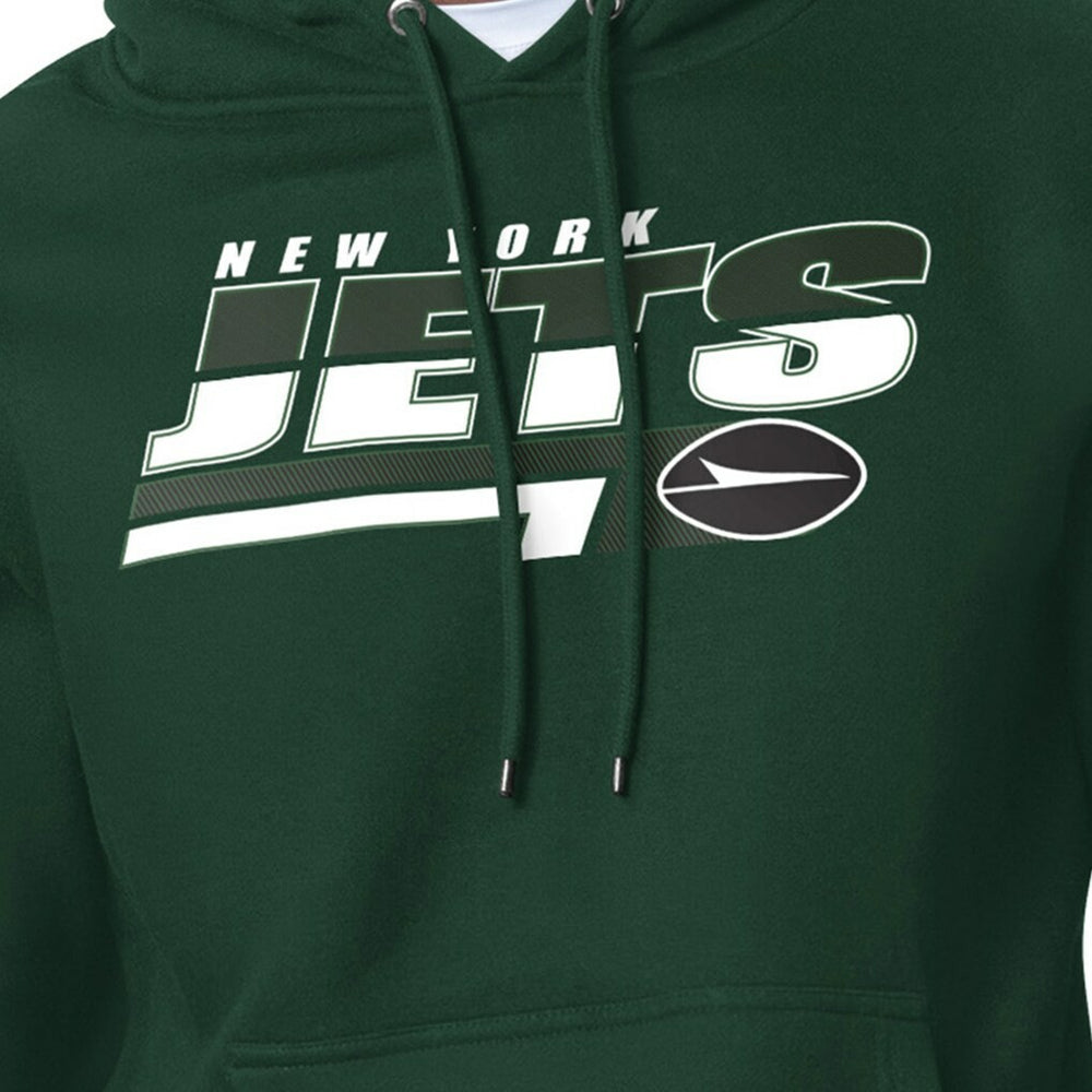 New York Jets Starter Logo Push Graphic Hoodie - Green Hoodies