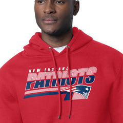 New England Patriots Starter Logo Push Graphic Hoodie - Red Hoodies