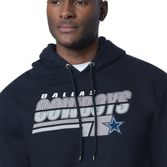 Dallas Cowboys Starter Logo Push Graphic Hoodie - Navy Hoodies