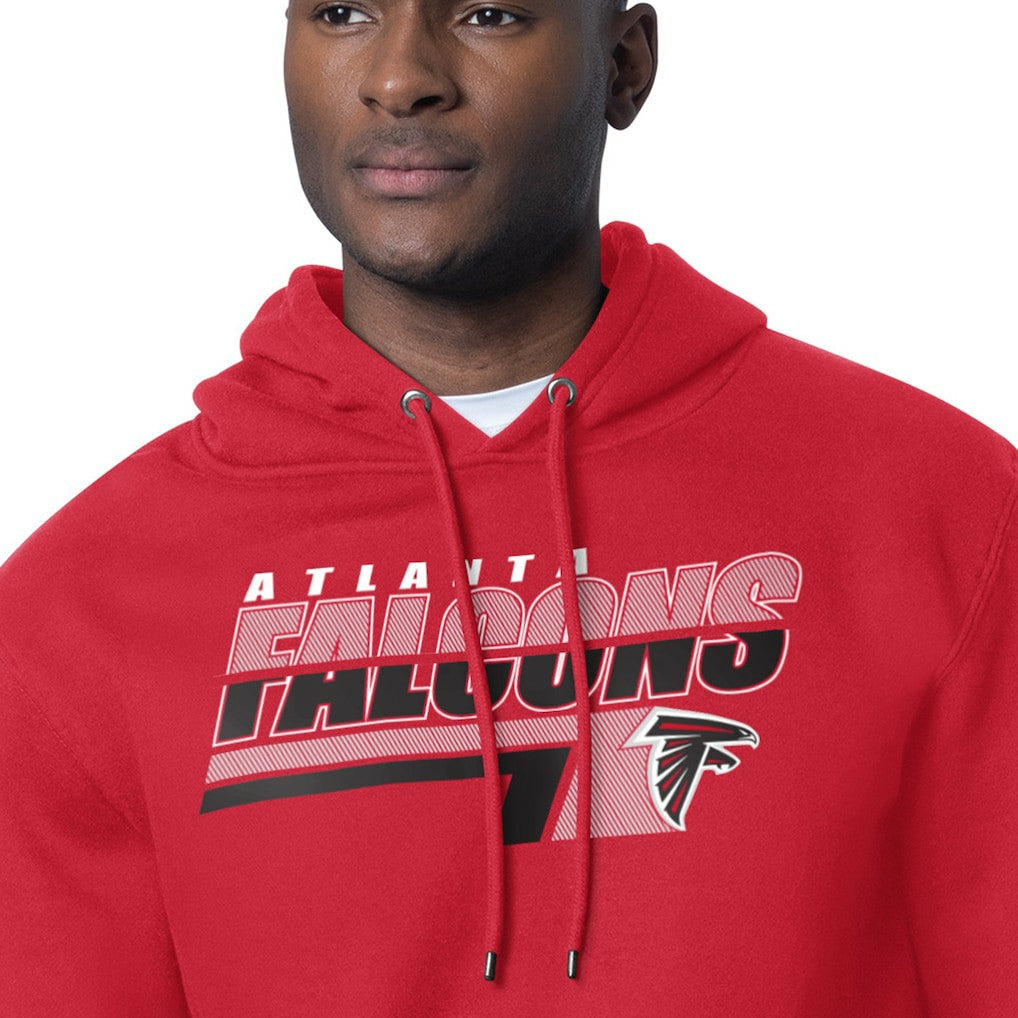Atlanta Falcons Starter Logo Push Graphic Hoodie - Red Hoodies