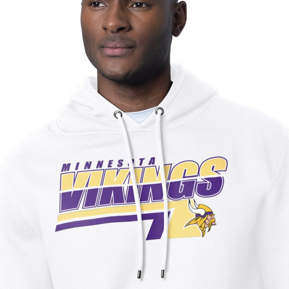 Minnesota Vikings Starter Logo Push Graphic Hoodie - White Hoodies