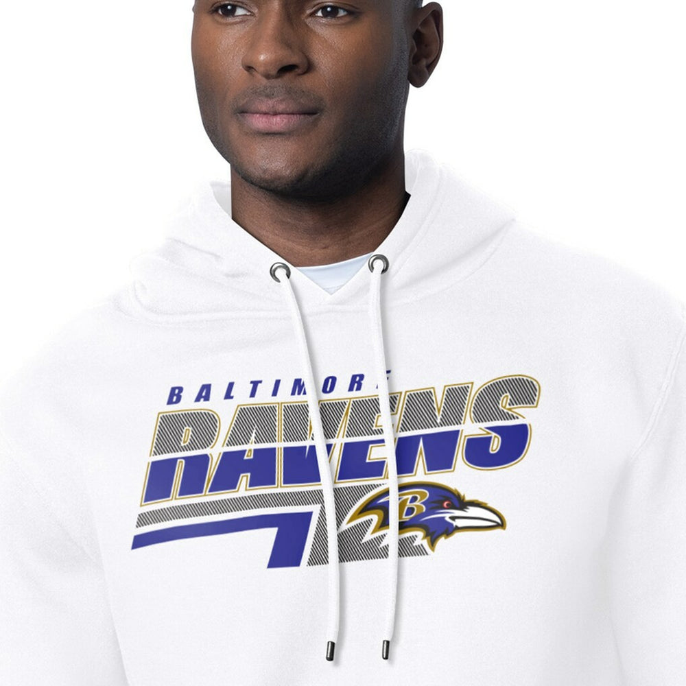 Baltimore Ravens Starter Logo Push Graphic Hoodie - White Hoodies