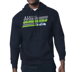 Seattle Seahawks Starter Logo Push Graphic Hoodie - College Navy Hoodies