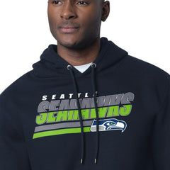 Seattle Seahawks Starter Logo Push Graphic Hoodie - College Navy Hoodies