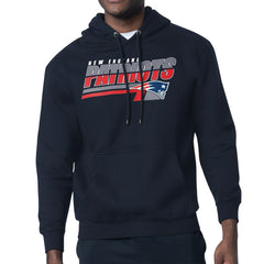 New England Patriots Starter Logo Push Graphic Hoodie - Navy Hoodies