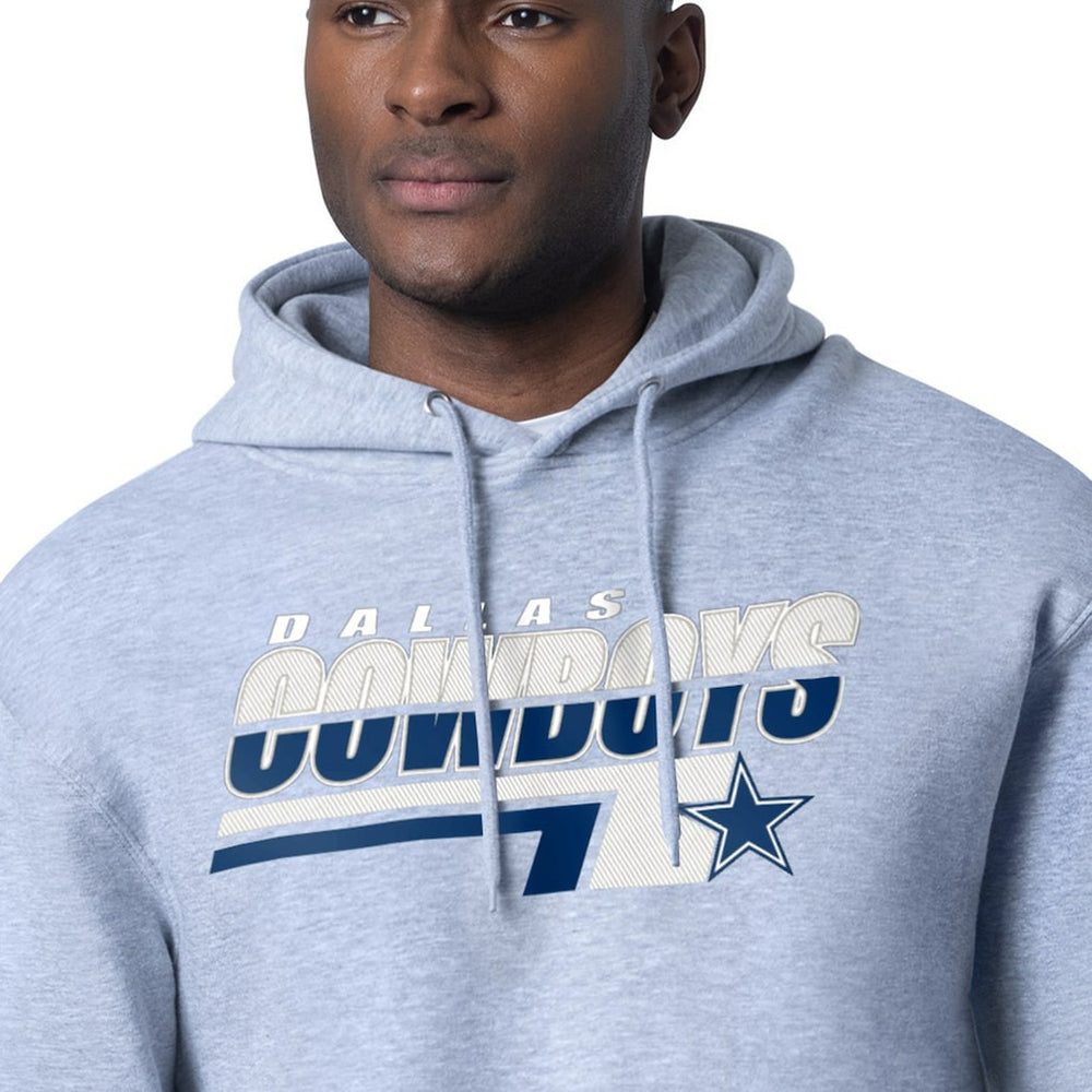 Dallas Cowboys Starter Logo Push Graphic Hoodie - Gray Hoodies