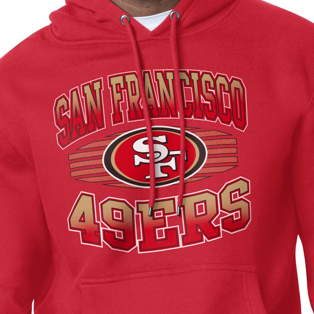 San Francisco 49ers Starter Team Grit Graphic Hoodie - Scarlet Hoodies