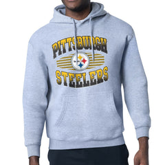 Pittsburgh Steelers Starter Team Grit Graphic Hoodie - Heather Gray Hoodies