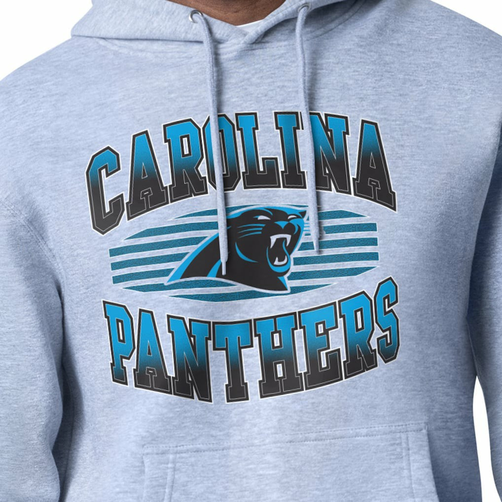 Carolina Panthers Starter Team Grit Graphic Hoodie - Heather Gray Hoodies
