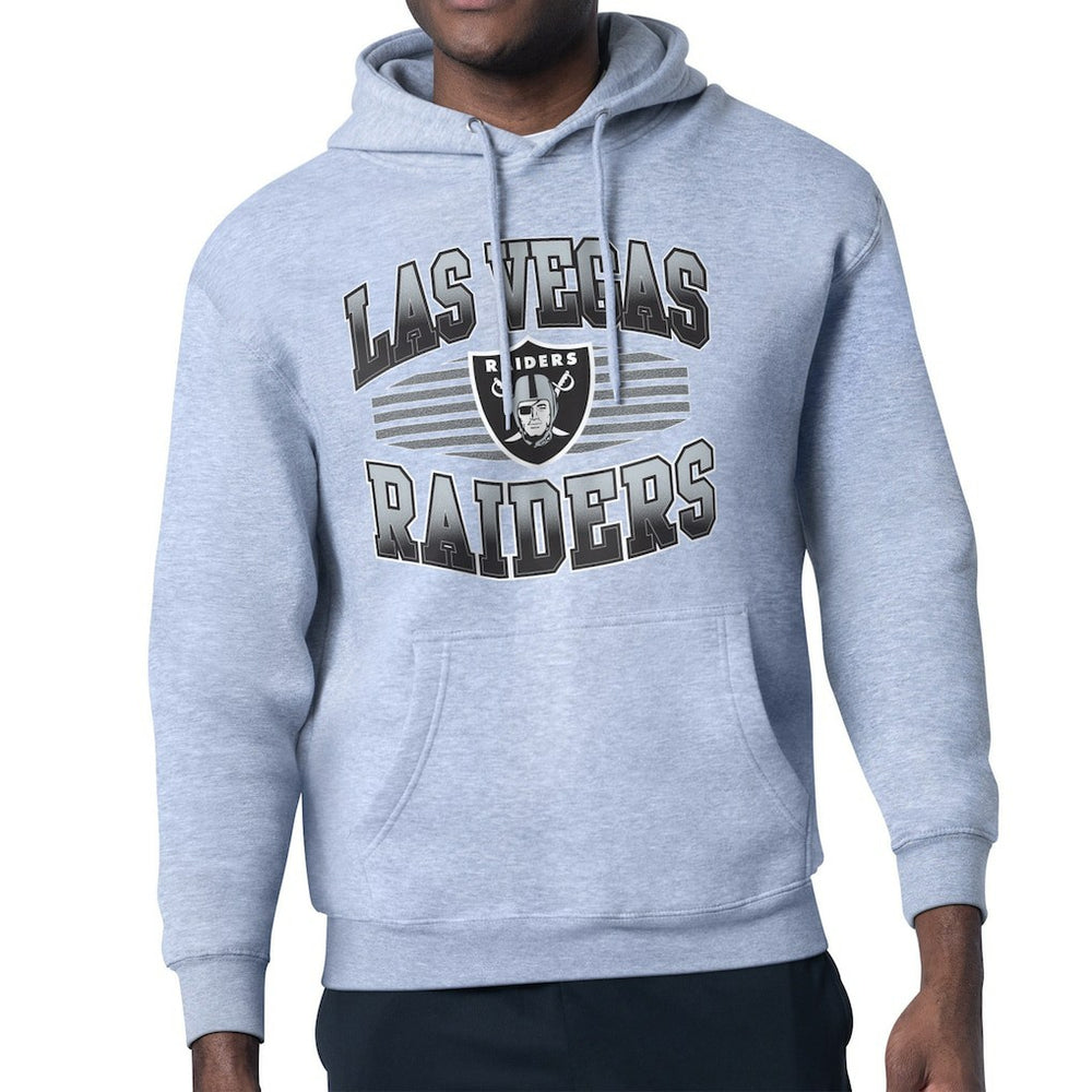 Las Vegas Raiders Starter Team Grit Graphic Hoodie - Heather Gray Hoodies