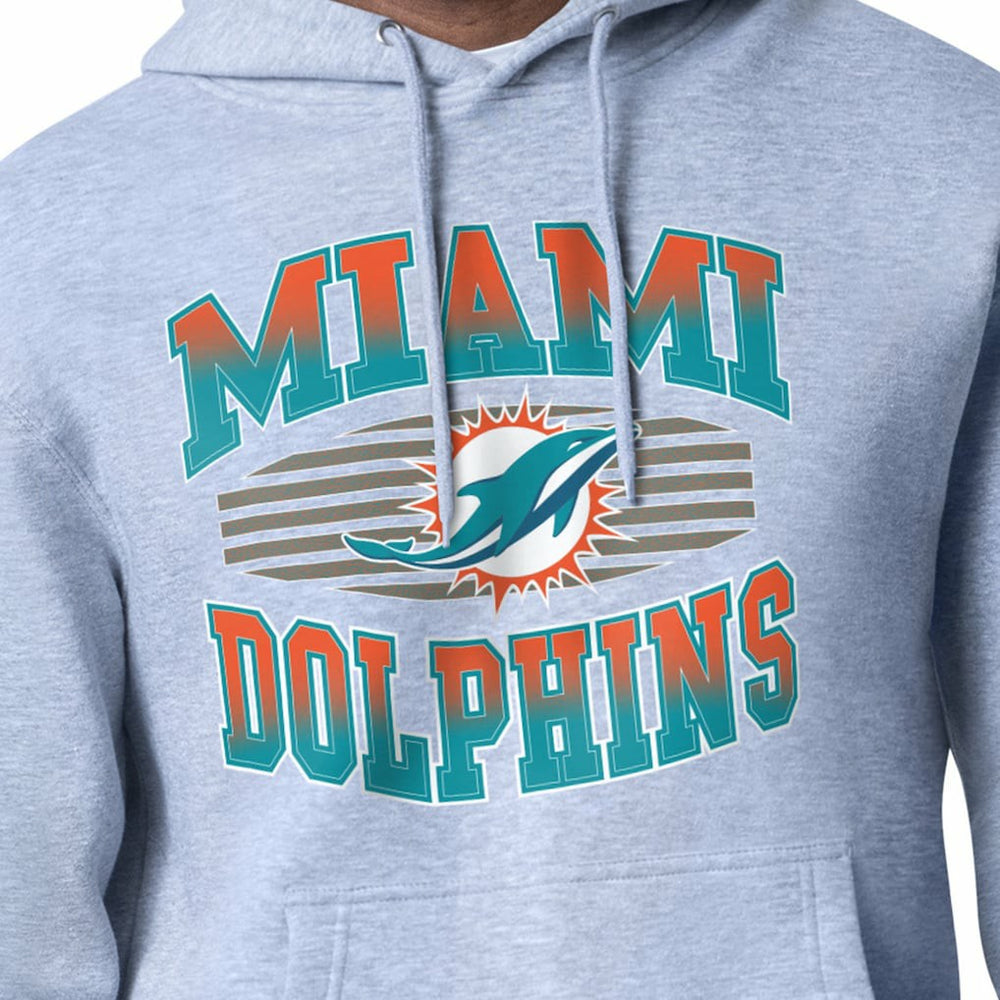 Miami Dolphins Starter Team Grit Graphic Hoodie - Heather Gray Hoodies