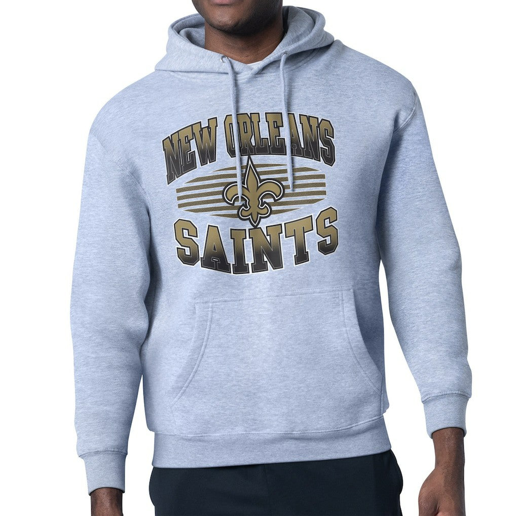 New Orleans Saints Starter Team Grit Graphic Hoodie - Heather Gray Hoodies