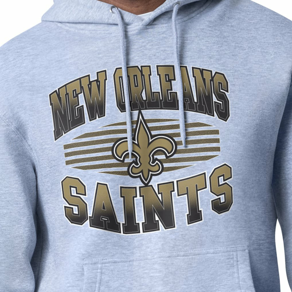 New Orleans Saints Starter Team Grit Graphic Hoodie - Heather Gray Hoodies