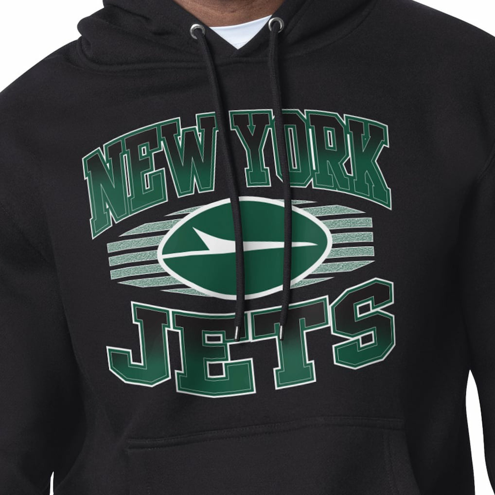New York Jets Starter Team Grit Graphic Hoodie - Black Hoodies