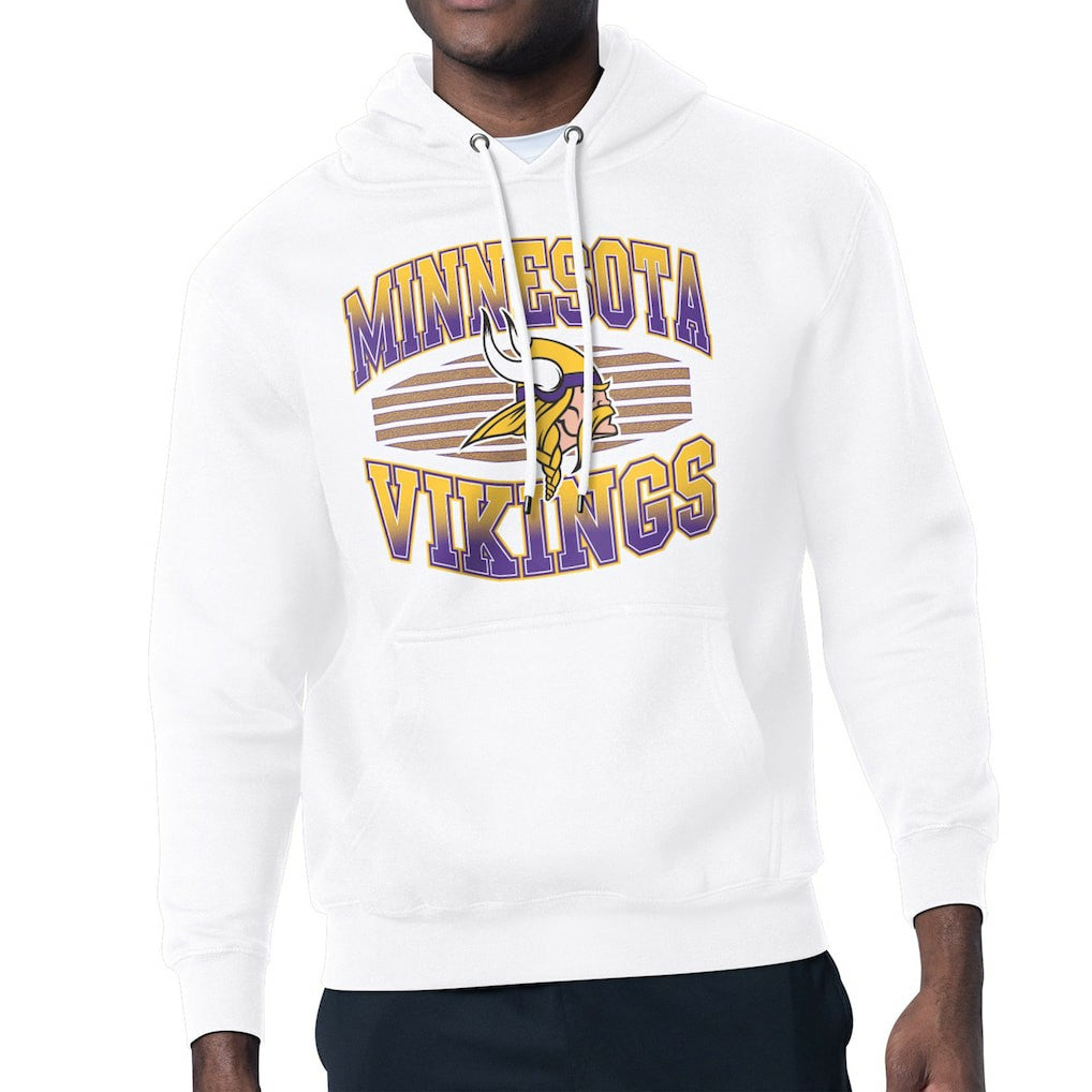 Minnesota Vikings Starter Team Grit Graphic Hoodie - White Hoodies