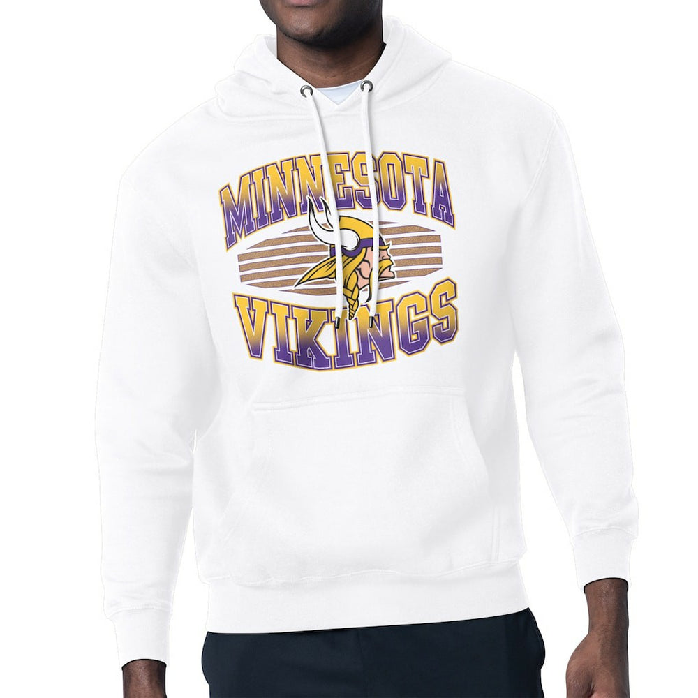 Minnesota Vikings Starter Team Grit Graphic Hoodie - White Hoodies