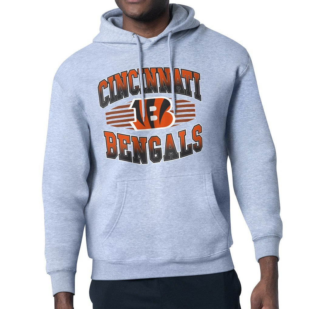 Cincinnati Bengals Starter Team Grit Graphic Hoodie - Heather Gray Hoodies