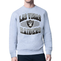 Las Vegas Raiders Starter Team Grit Graphic Fleece Pullover Sweatshirt - Heather Gray Pullover