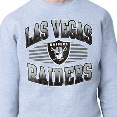 Las Vegas Raiders Starter Team Grit Graphic Fleece Pullover Sweatshirt - Heather Gray Pullover