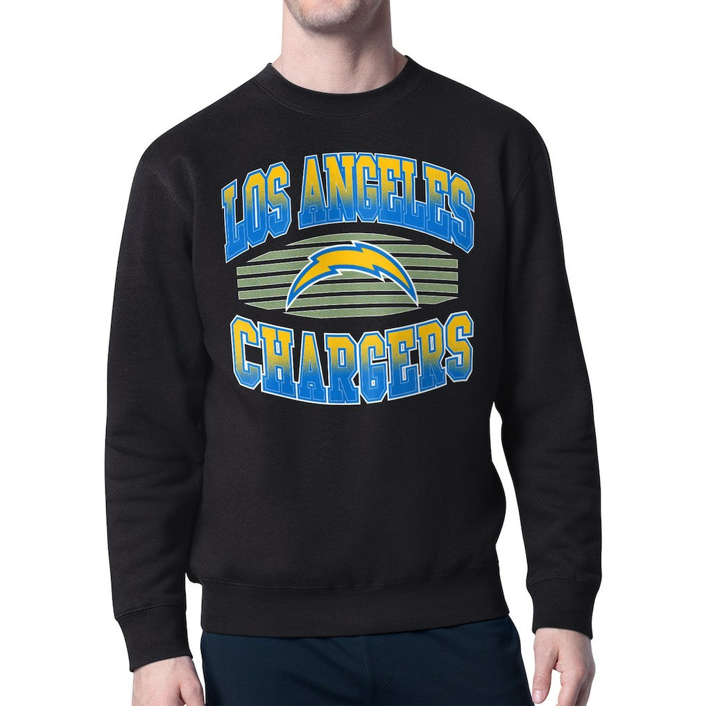 Los Angeles Chargers Starter Team Grit Graphic Fleece Pullover Sweatshirt - Black Pullover