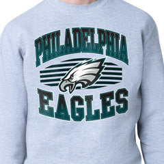Philadelphia Eagles Starter Team Grit Graphic Fleece Pullover Sweatshirt - Heather Gray Pullover