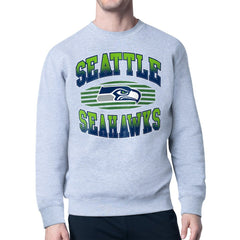 Seattle Seahawks Starter Team Grit Graphic Fleece Pullover Sweatshirt - Heather Gray Pullover