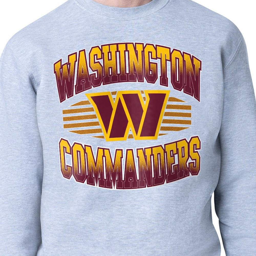 Washington Commanders Starter Team Grit Graphic Fleece Pullover Sweatshirt - Heather Gray Pullover