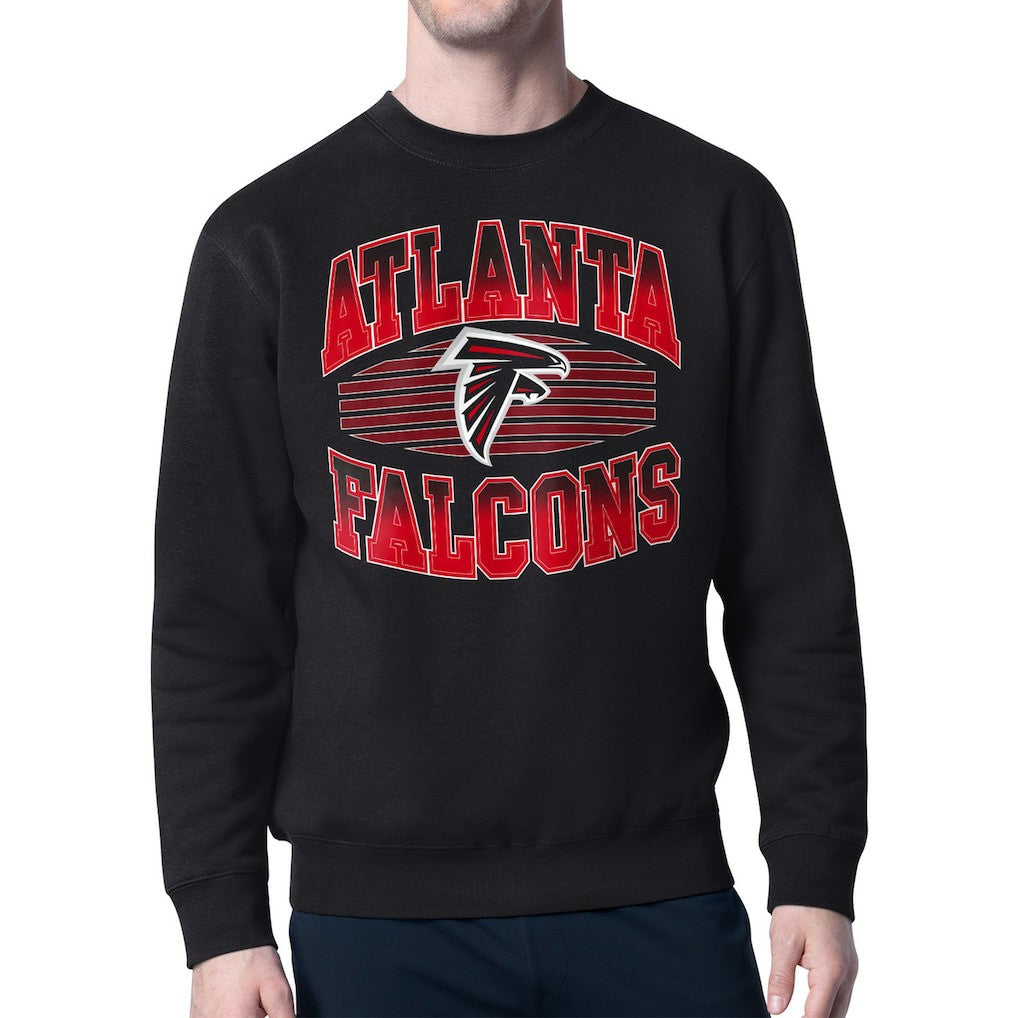 Atlanta Falcons Starter Team Grit Graphic Fleece Pullover Sweatshirt - Black Pullover