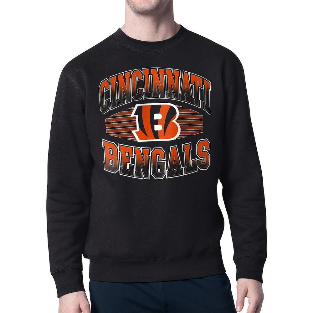 Cincinnati Bengals Starter Team Grit Graphic Fleece Pullover Sweatshirt - Black Pullover