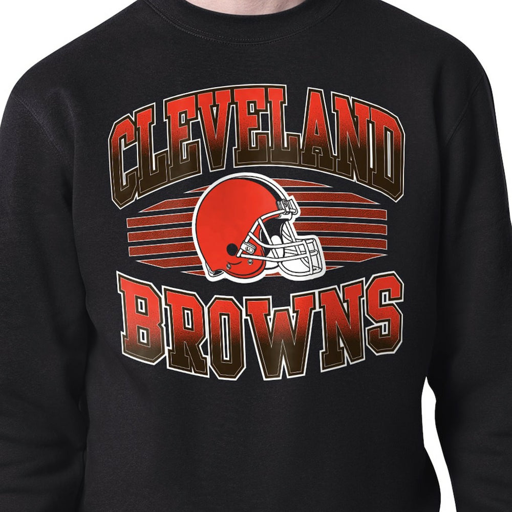 Cleveland Browns Starter Team Grit Graphic Fleece Pullover Sweatshirt - Black Pullover