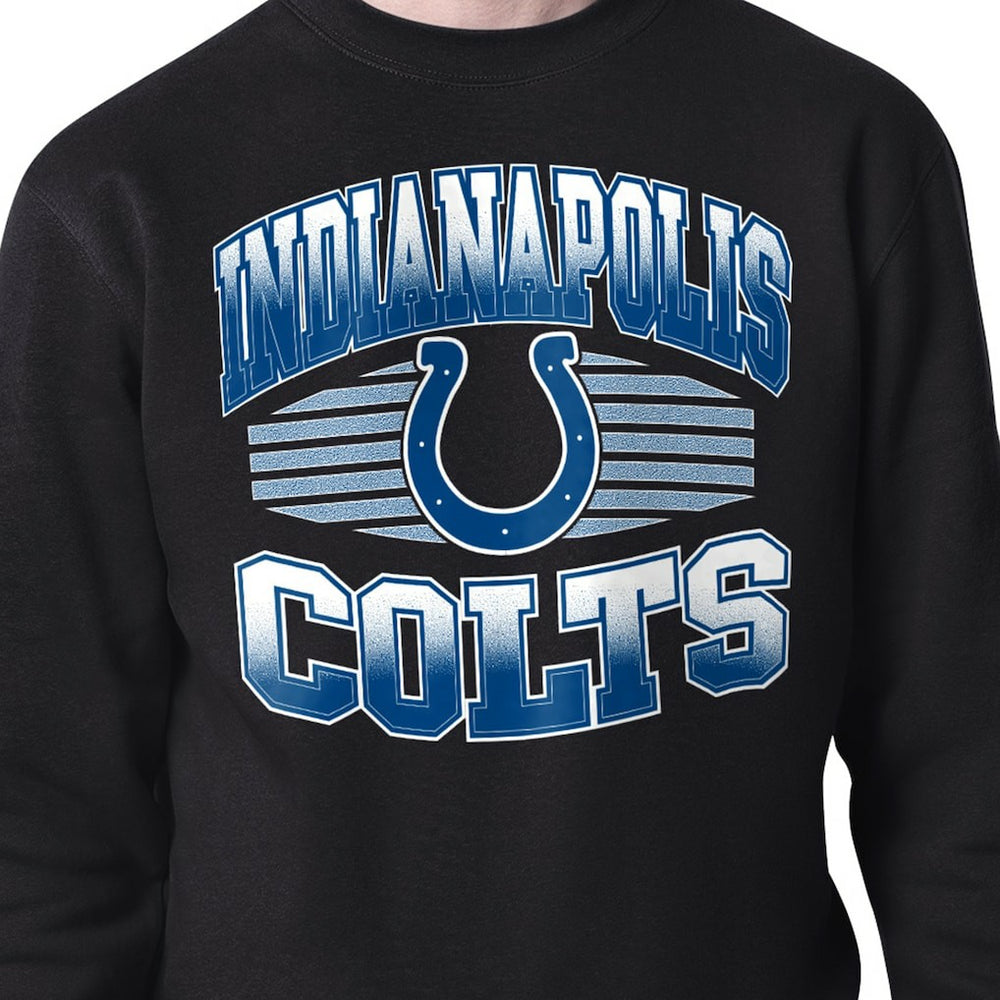 Indianapolis Colts Starter Team Grit Graphic Fleece Pullover Sweatshirt - Black Pullover