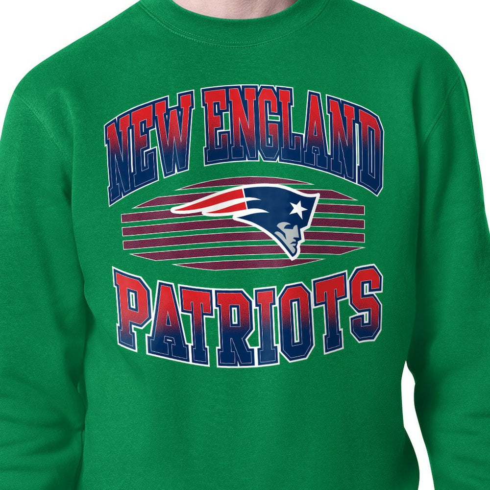 New England Patriots Starter Team Grit Graphic Fleece Pullover Sweatshirt - Kelly Green Pullover