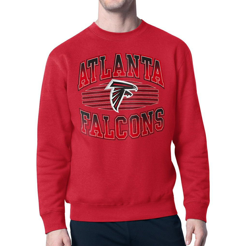 Atlanta Falcons Starter Team Grit Graphic Fleece Pullover Sweatshirt - Red Pullover